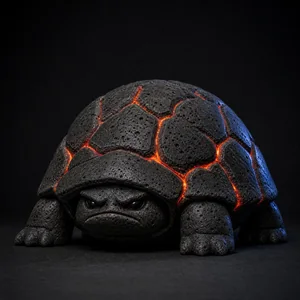 CRUST, a creature made of volcanic basalt, molten seams