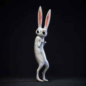 TICK, a creature made of white marble, coral inlay